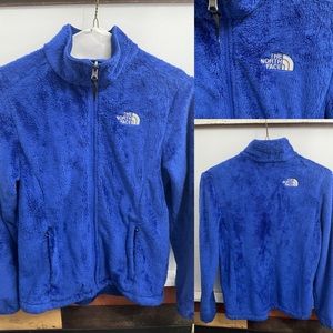 THE NORTH FACE Osito Blue fuzzy zip up Jacket size  S small EUC!